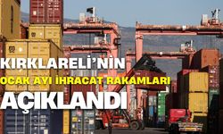 Kırklareli’nin Ocak Ayı İhracat Rakamları Açıklandı