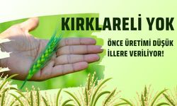 KIRKLARELİ YOK; Önce Üretimi Düşük İllere Veriliyor!