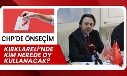 CHP’DE ÖNSEÇİM; Kırklareli’nde Kim Nerede Oy Kullanacak?