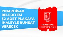 PINARHİSAR BELEDİYESİ 52 ADET PLAKAYA İHALEYLE RUHSAT VERECEK