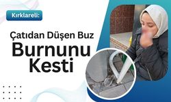 Kırklareli: Çatıdan Düşen Buz, Burnunu Kesti