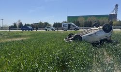 Korkutan Kaza; Edirne’de Otomobil Devrildi