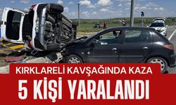 KIRKLARELİ KAVŞAĞINDA KAZA; 5 Yaralı