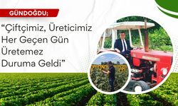 Gündoğdu; “Çiftçimiz, Üreticimiz Her Geçen Gün Üretemez Duruma Geldi”