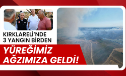 KIRKLARELİ’NDE 3 YANGIN BİRDEN; Yüreğimiz Ağzımıza Geldi!