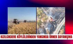 Kızılcıkdere Köylülerinden Yangında Örnek Dayanışma