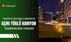 Trafikte Tehlikeli Görüntü: Aşırı Yüklü Kamyon Kameralara Yansıdı