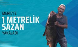 Meriç'te 1 Metrelik Sazan Yakaladı