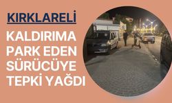 Kırklareli! Kaldırıma Park Eden Sürücüye Tepki Yağdı