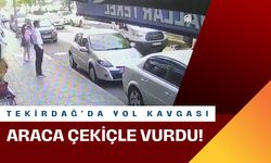 TEKİRDAĞ’DA YOL KAVGASI; Araca Çekiçle Vurdu!