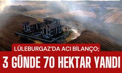 LÜLEBURGAZ’DA ACI BİLANÇO; 3 Günde 70 Hektar Yandı