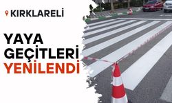 Kırklareli’nde Yaya Geçitleri Yenilendi