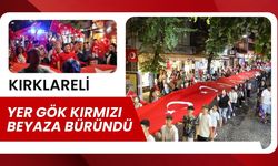 Kırklareli’nde Yer Gök Kırmızı Beyaza Büründü
