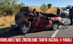 Kırklareli'nde Zincirleme Trafik Kazası; 4 Yaralı