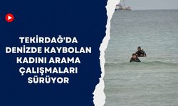 Tekirdağ'da Denizde Kaybolan Kadını Arama Çalışmaları Sürüyor