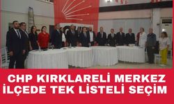 CHP Kırklareli Merkez İlçede Tek Listeli Seçim