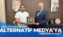 Başkan Hoşgör’den Alternatif Medya’ya Teşekkür Plaketi