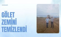 Kırklareli: Gölet Zemini Temizlendi