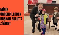 Minik Öğrencilerden Başkan Bulut’a Ziyaret