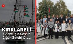 Kırklareli, Gazze İçin Sessiz Çığlık Zinciri Oldu