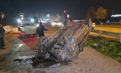 Otomobil Takla Attı; 2 Yaralı