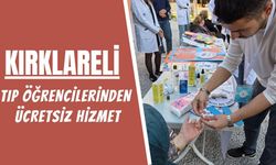 Kırklareli’nde Tıp Öğrencilerinden Ücretsiz Hizmet
