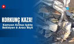 Korkunç Kaza! Kamyon Kırmızı Işıkta Bekleyen 6 Aracı Biçti