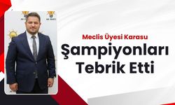 Meclis Üyesi Karasu, Şampiyonları Tebrik Etti