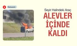 Babaeski: Seyir Halindeki Araç Alevler İçinde Kaldı