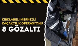 Kırklareli Merkezli Kaçakçılık Operasyonu; 8 Gözaltı