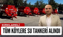 Kırklareli’nde Tüm Köylere Su Tankeri Alındı