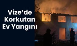 Vize’de Korkutan Ev Yangını