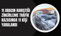 11 Aracın Karıştığı Zincirleme Trafik Kazasında 11 Kişi Yaralandı