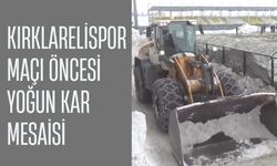 Kırklarelispor Maçı Öncesi Yoğun Kar Mesaisi