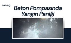 Tekirdağ: Beton Pompasında Yangın Paniği