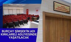 Burçay Şimşek'in Adı Kırklareli Adliyesinde Yaşatılacak