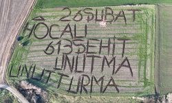 Kırklareli'nde Çiftçi Tarlasına "Hocalı'yı Unutma" Mesajı Yazdı