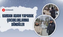 Kırklareli: Kardan Adam Yaparak Çocukluklarına Döndüler