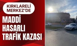 Kırklareli Merkez’de Maddi Hasarlı Trafik Kazası