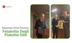 Kırklareli: Başkandan Örnek Davranış; Felaketle Değil Plaketle Gitti