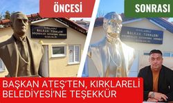 Başkan Ateş’ten, Kırklareli Belediyesi’ne Teşekkür