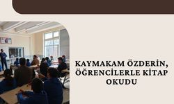 Kaymakam Özderin, Öğrencilerle Kitap Okudu
