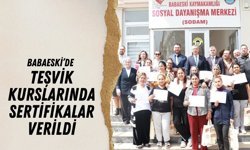 Babaeski’de Teşvik Kurslarında Sertifikalar Verildi