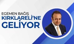 Egemen Bağış Kırklareli’ne Geliyor