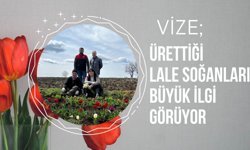 VİZE; Ürettiği Lale Soğanları Büyük İlgi Görüyor
