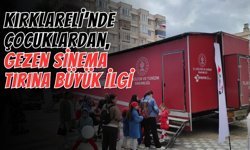 Kırklareli’nde Çocuklardan, Gezen Sinema Tırına Büyük İlgi