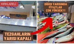 Kırklareli; Tezgahların Yarısı Kapalı, Diğer Yarısında Fiyatlar Çok Yüksek