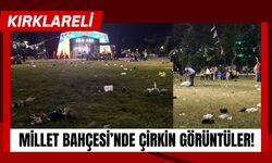 Kırklareli Millet Bahçesi’nde Çirkin Görüntüler
