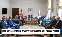 Kırklareli Gazeteciler Cemiyeti Yönetiminden, Vali Turan’a Ziyaret