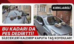 BU KADARI DA PES DEDİRTTİ; Silecekleri Kaldırıp Kaputa Taş Koydular